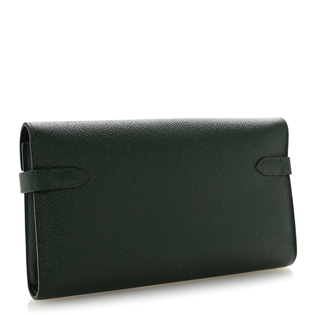 Epsom Kelly Longue Wallet Vert Anglais