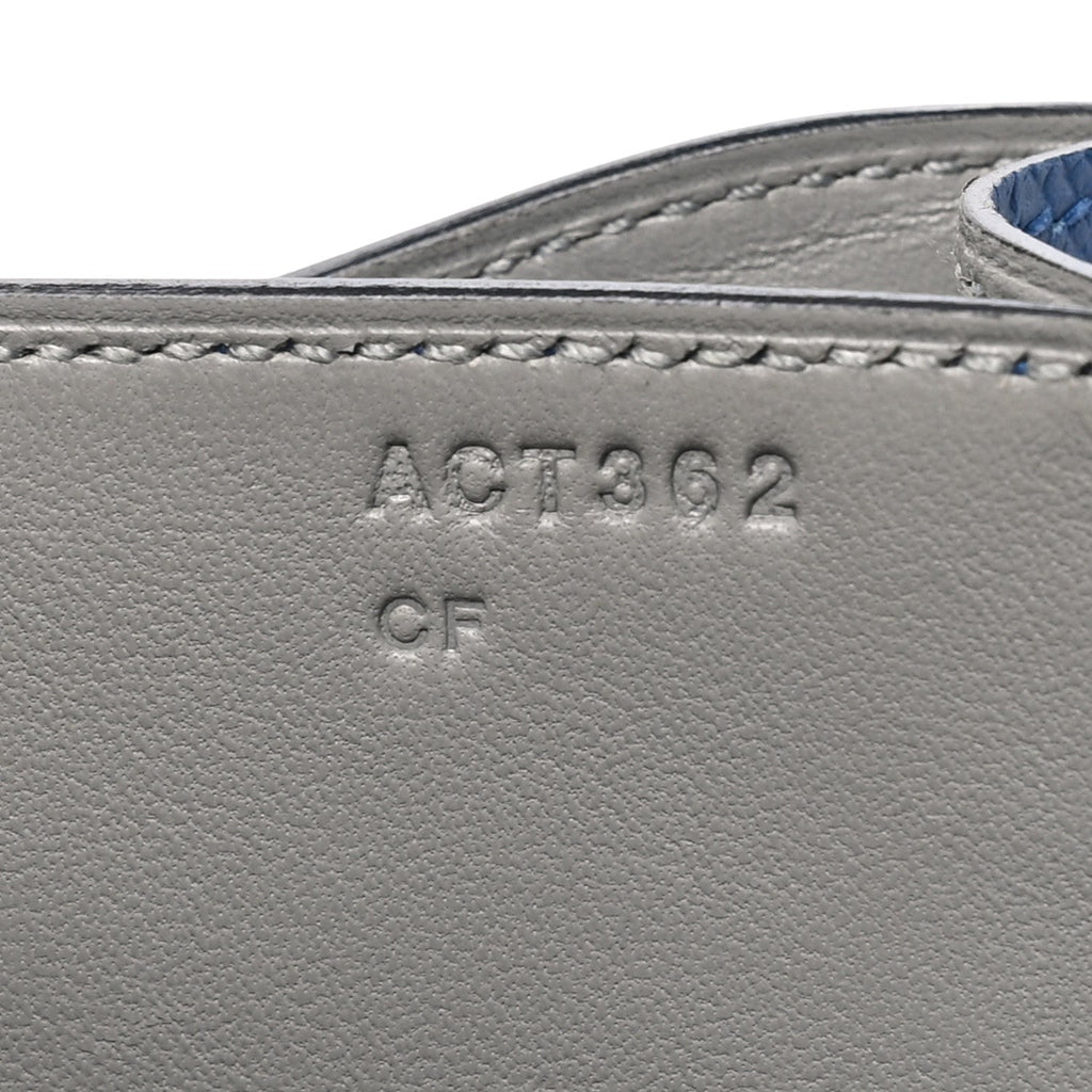 Epsom Constance Verso 18 Bleu Agate Gris Mouette