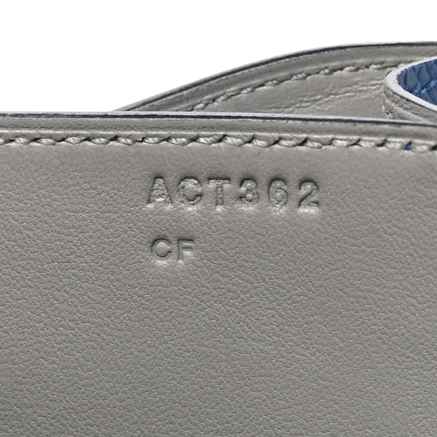 Epsom Constance Verso 18 Bleu Agate Gris Mouette