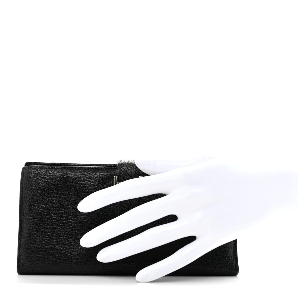 Chevre Mysore Bearn Gusset Wallet Black