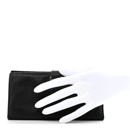 Chevre Mysore Bearn Gusset Wallet Black