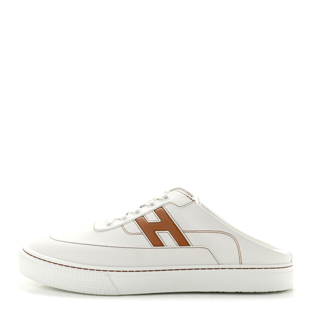 Calfskin Mens Keep Mule Sneakers 42 White Naturel
