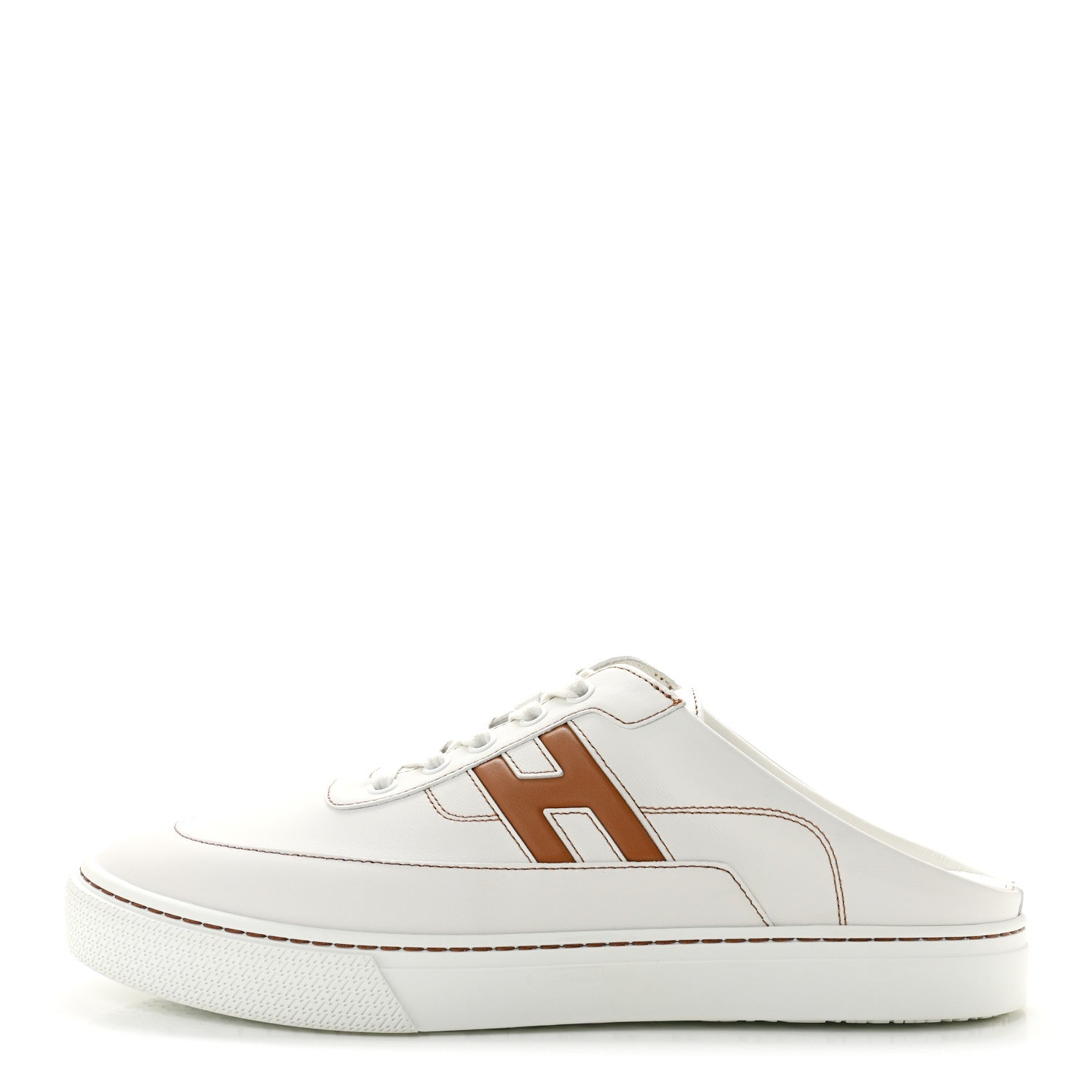 Calfskin Mens Keep Mule Sneakers 42 White Naturel