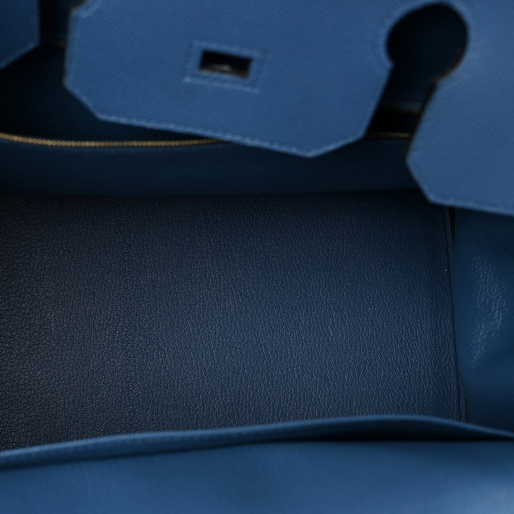 Epsom Birkin 35 Bleu Agate