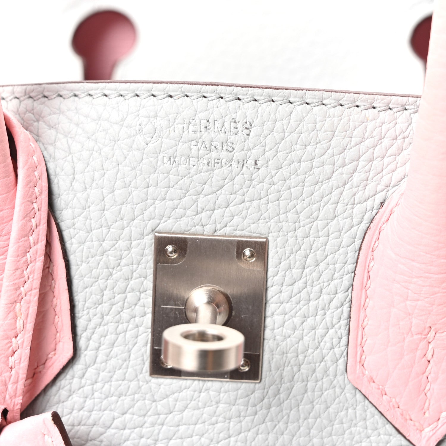 Togo Horseshoe Birkin 25  Bleu Pale Rose Sakura