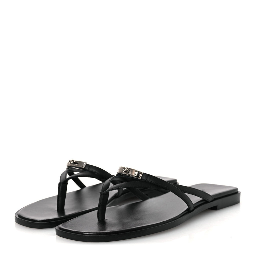 Calfskin Miss Sandals 39 Black