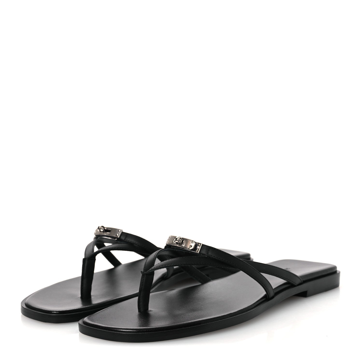 Calfskin Miss Sandals 39 Black