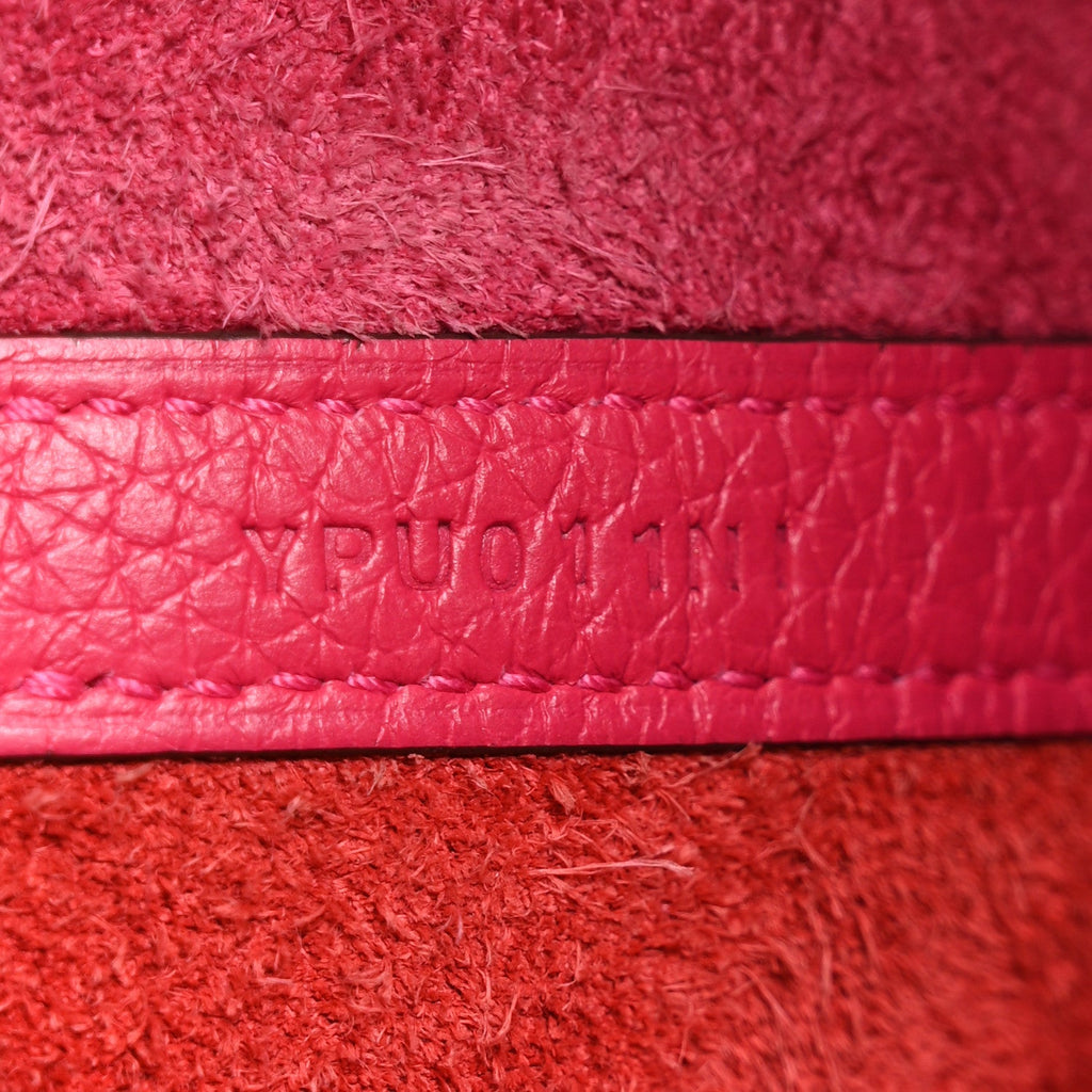 Taurillon Clemence Tri-Color Picotin Lock 18 PM Rose Extreme Rose Mexico Rouge De Coeur