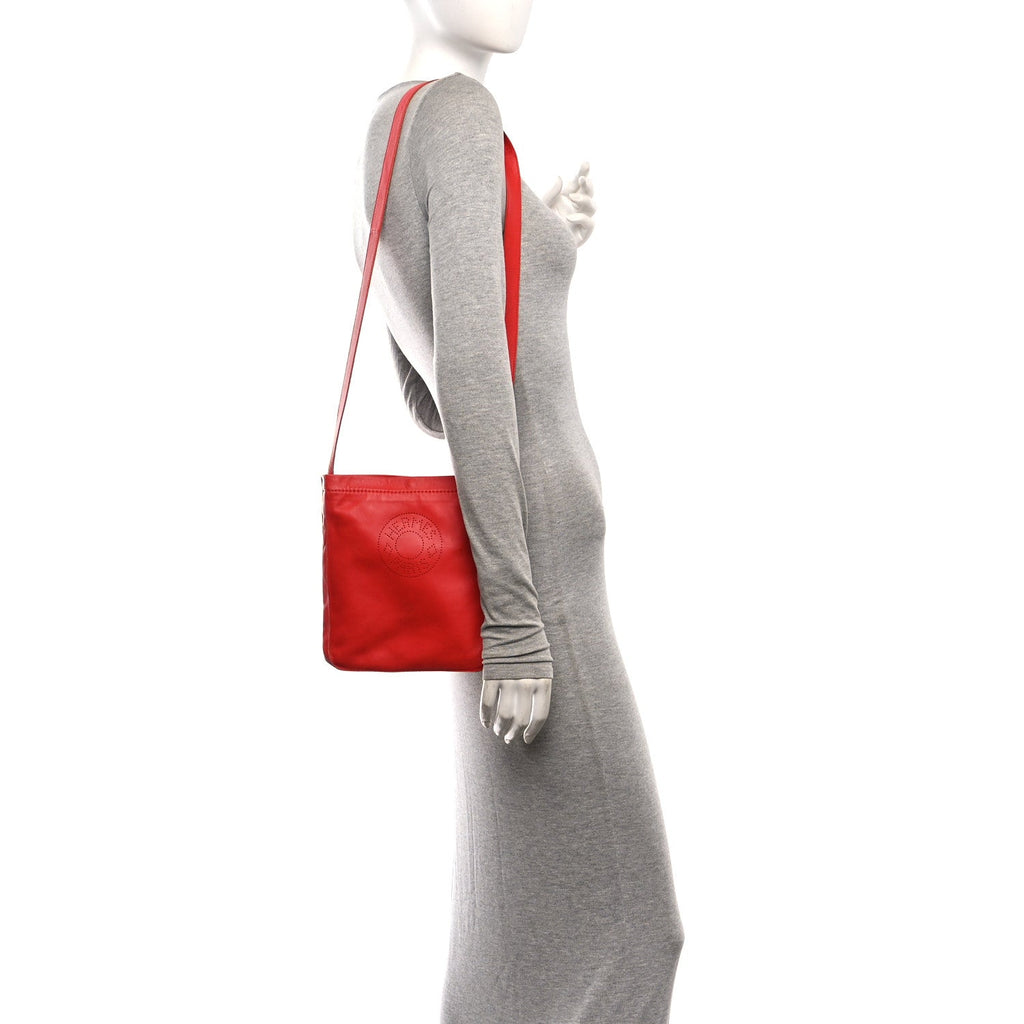 Lambskin Clou De Selle Pouch Rouge