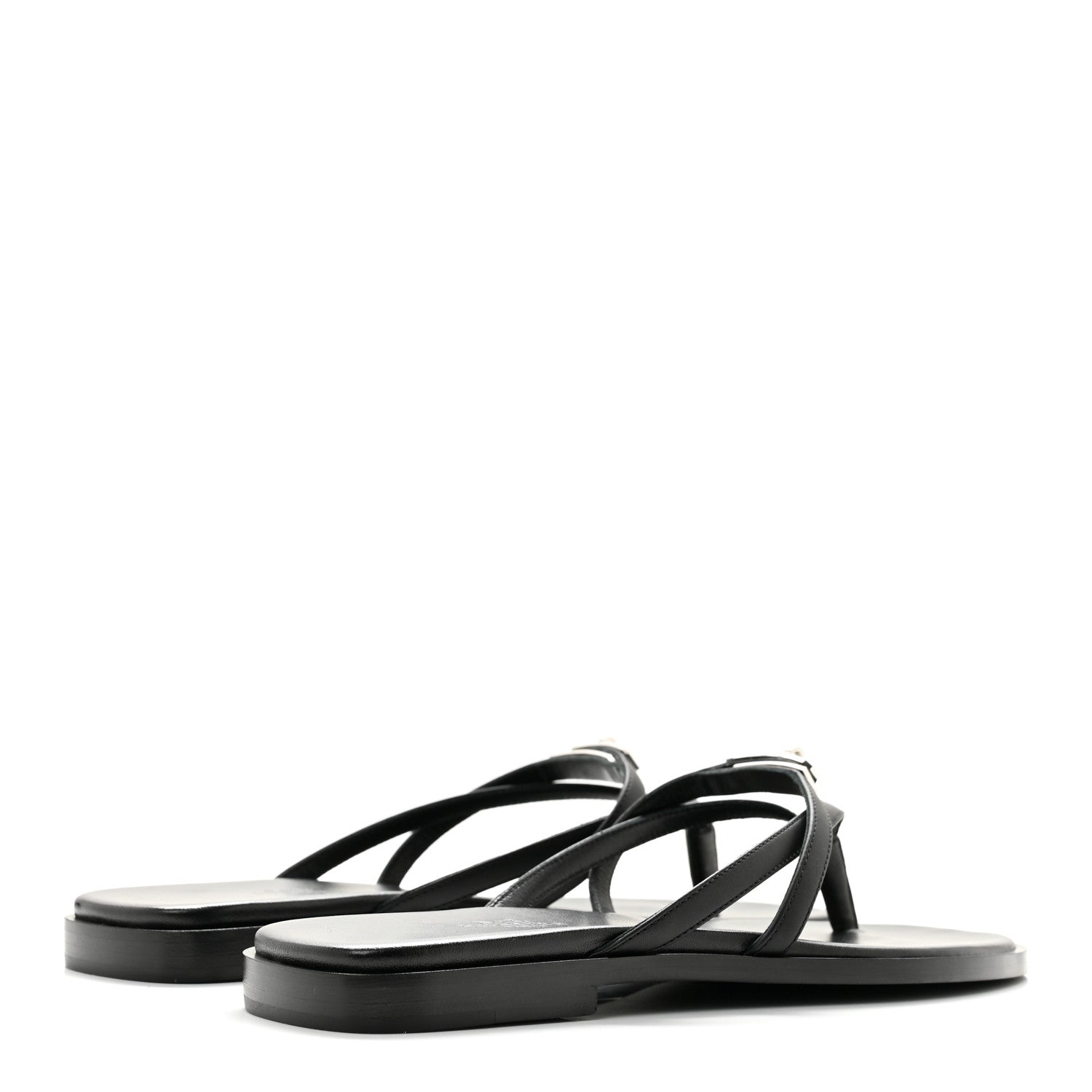 Calfskin Miss Sandals 37 Black