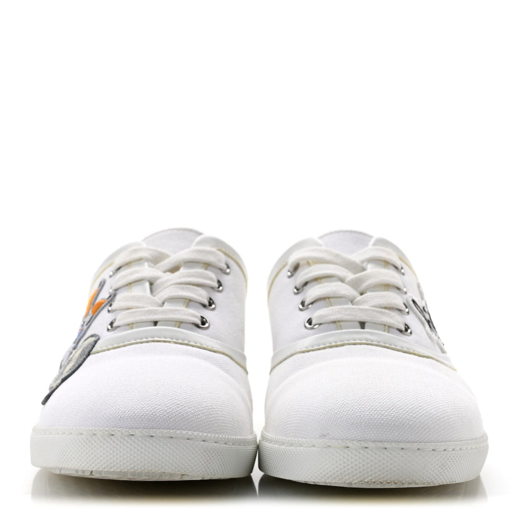 Canvas Embroidered Innocent Sneakers 37.5 White