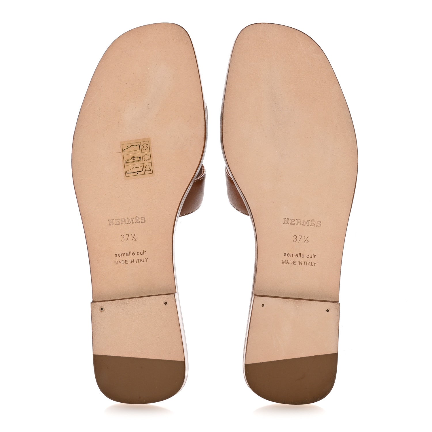 Box Calfskin Oran Sandals 37.5 Gold