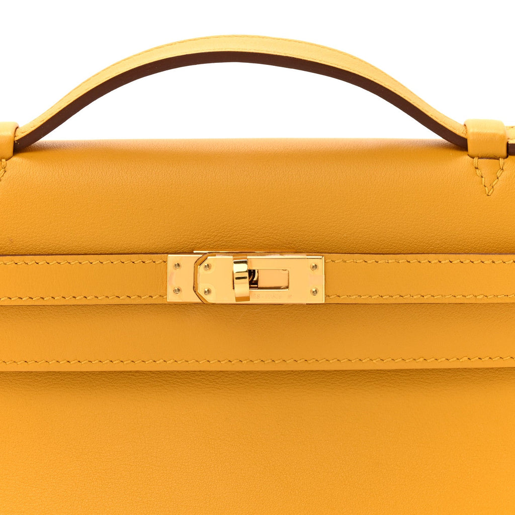 Swift Kelly Pochette Clutch Jaune Ambre