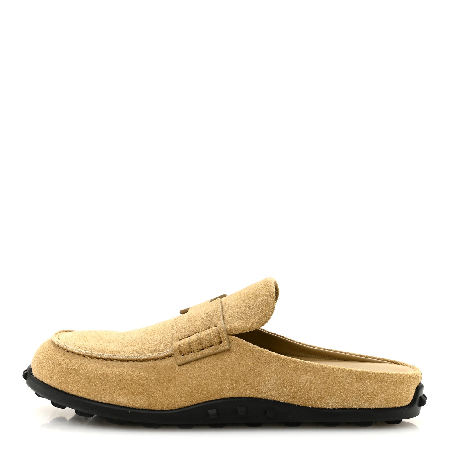 Suede Calfskin Womens Go Mules 39 Beige Sable