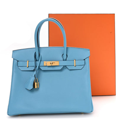 Epsom Birkin 30 Bleu Du Nord
