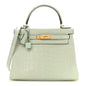Matte Alligator Kelly Retourne 28 Vert D'eau
