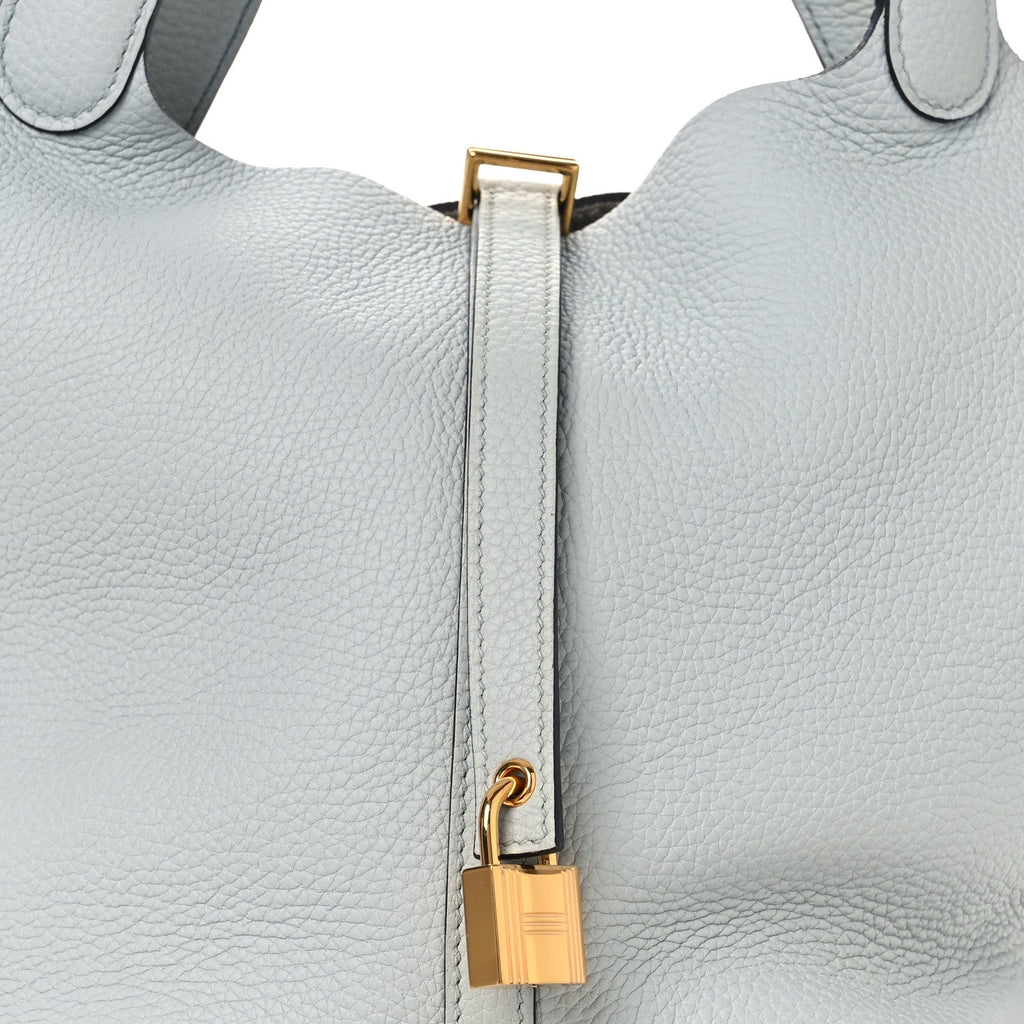 Taurillon Clemence Picotin Lock 22 MM Bleu Pale