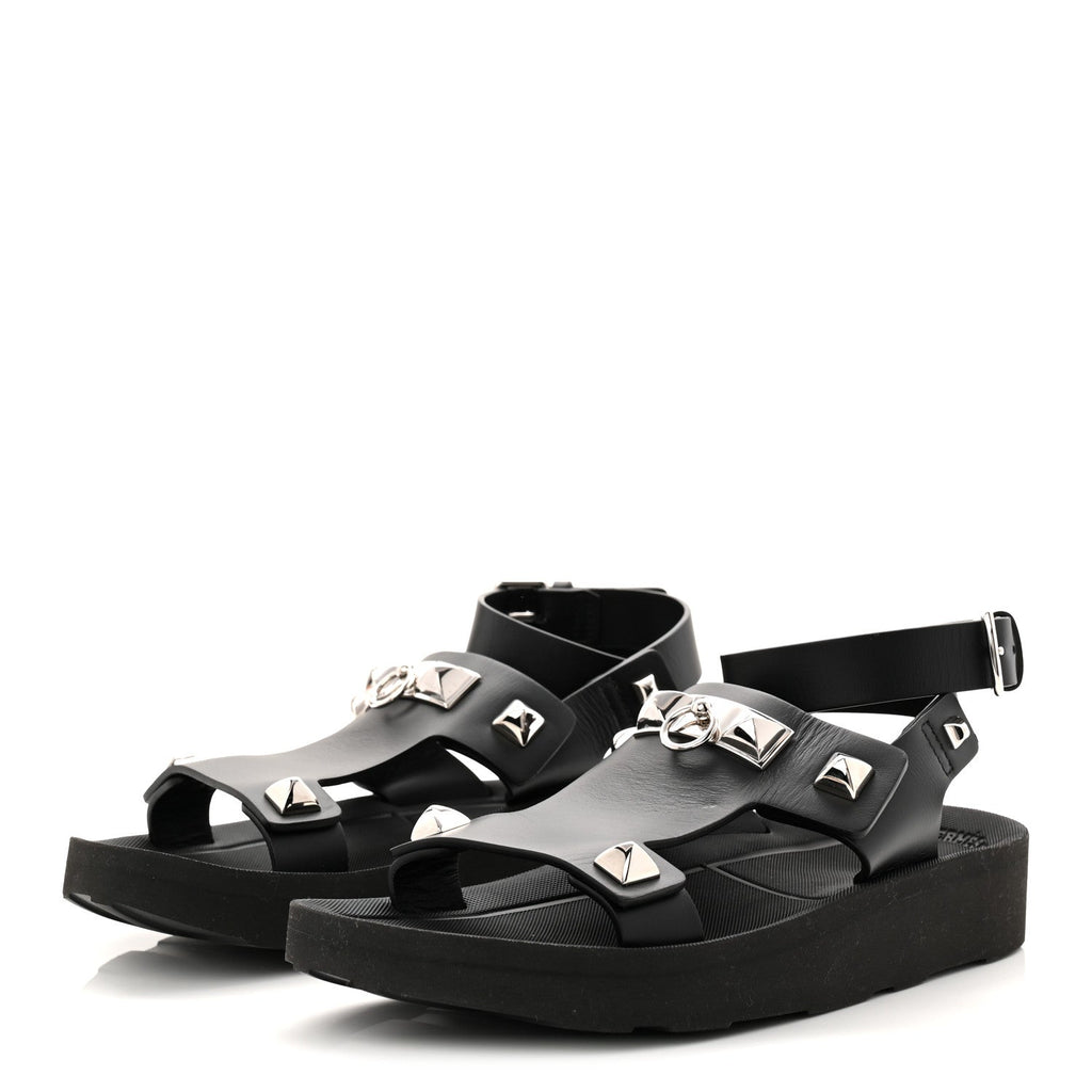 Calfskin Medor Studded Womens Intuition Sandals 37 Black
