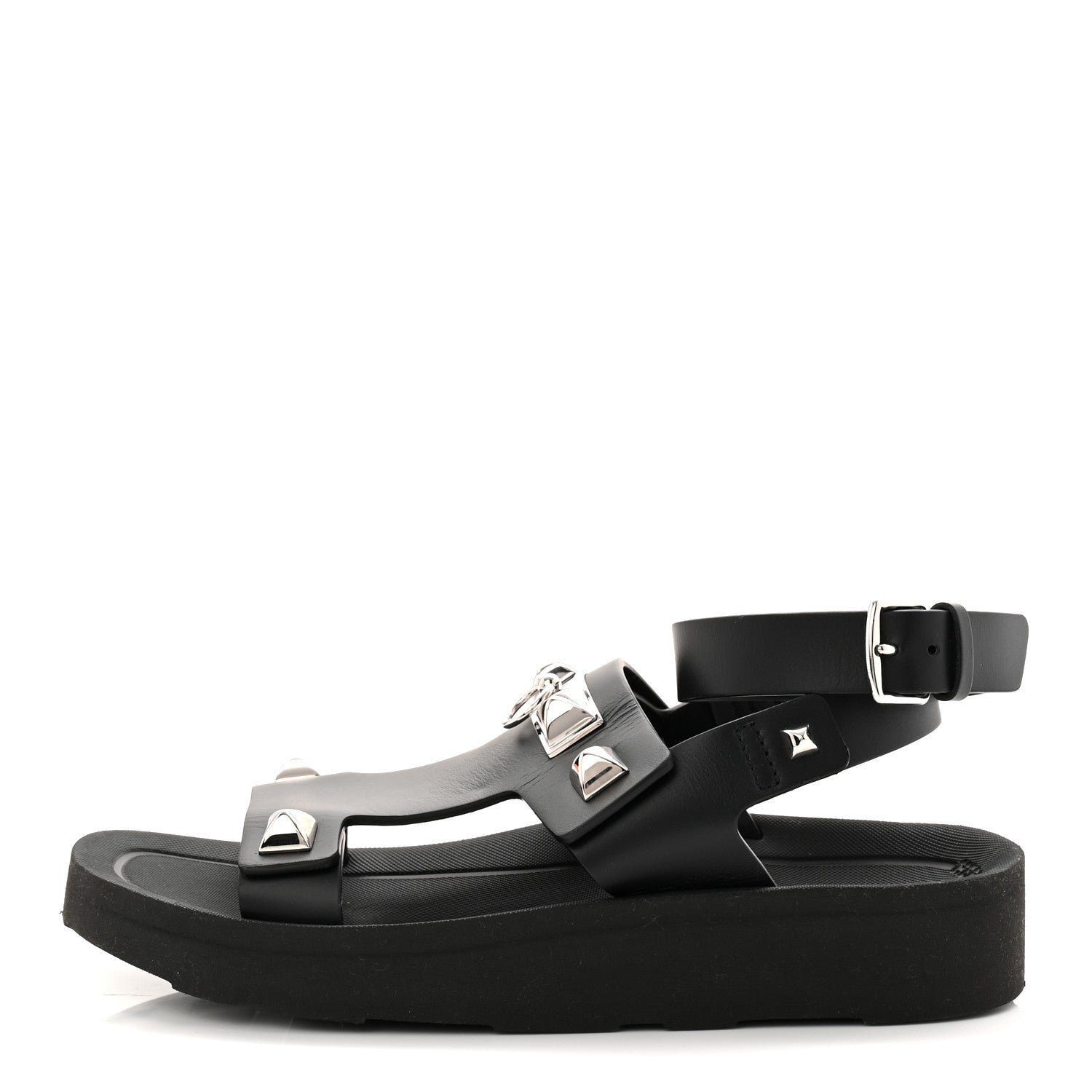Calfskin Medor Studded Womens Intuition Sandals 37 Black