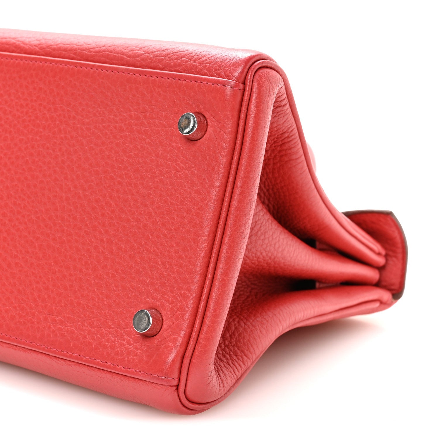Taurillon Clemence Shoulder Kelly 42 Bougainvillea