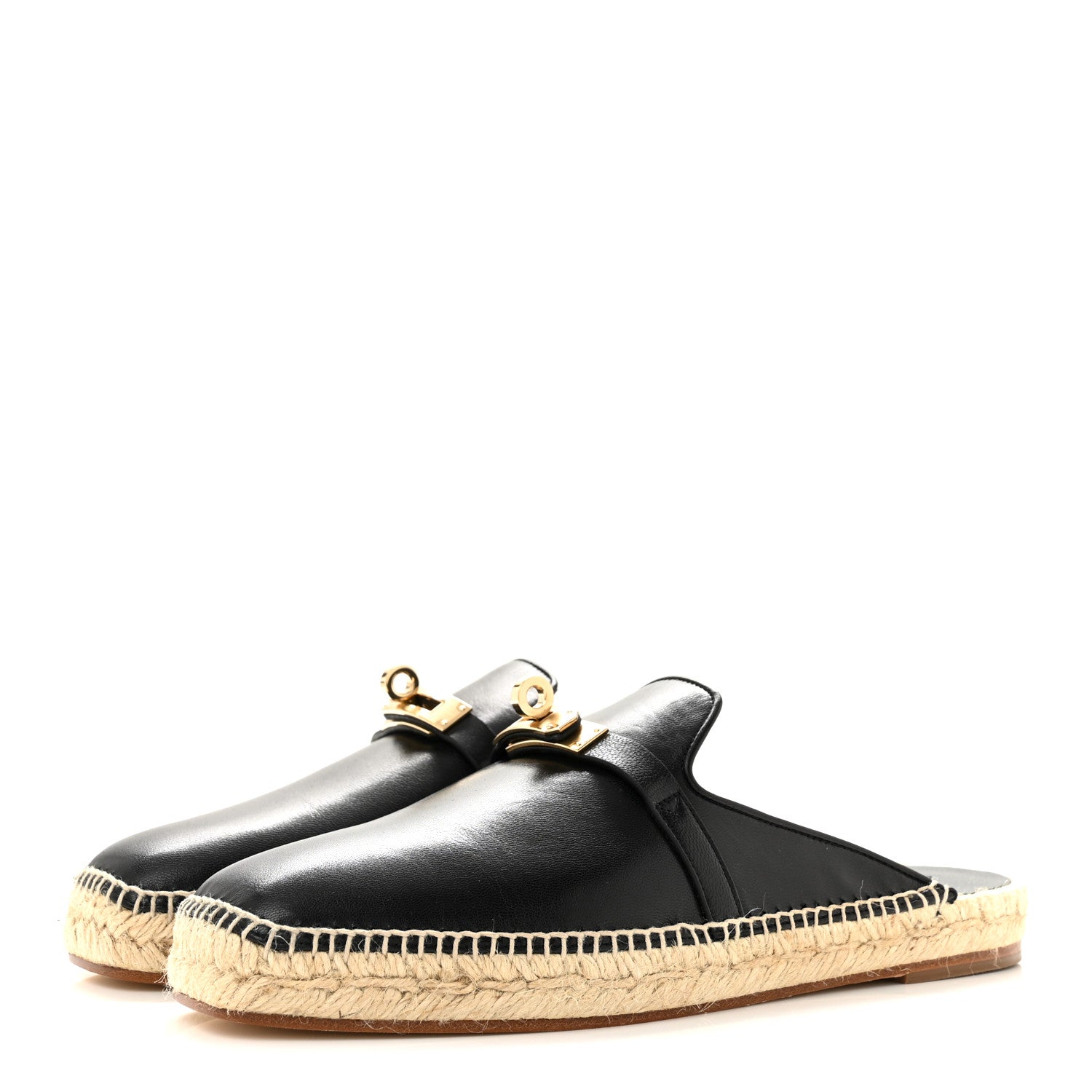Goatskin Feria Espadrille 39 Black