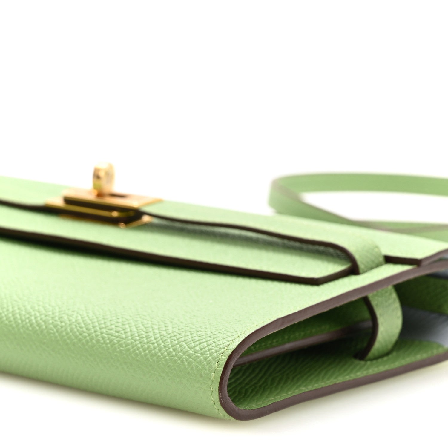 Epsom Verso Kelly Wallet To Go  Vert Criquet Bleu Brume