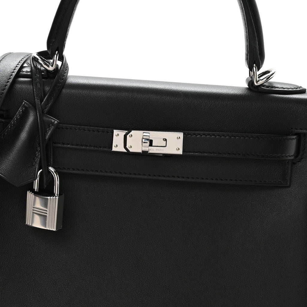 Cheri Calfskin Kelly Retourne 25 Black