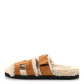 Suede Goatskin Woolskin Womens Chypre Sandals 36.5 Naturel Ecru