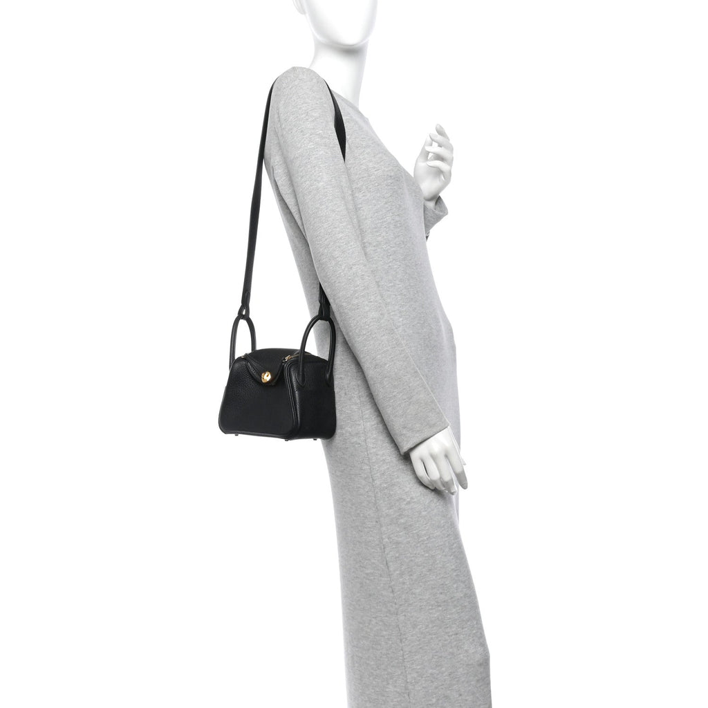 Taurillon Clemence Mini Lindy 20 Black