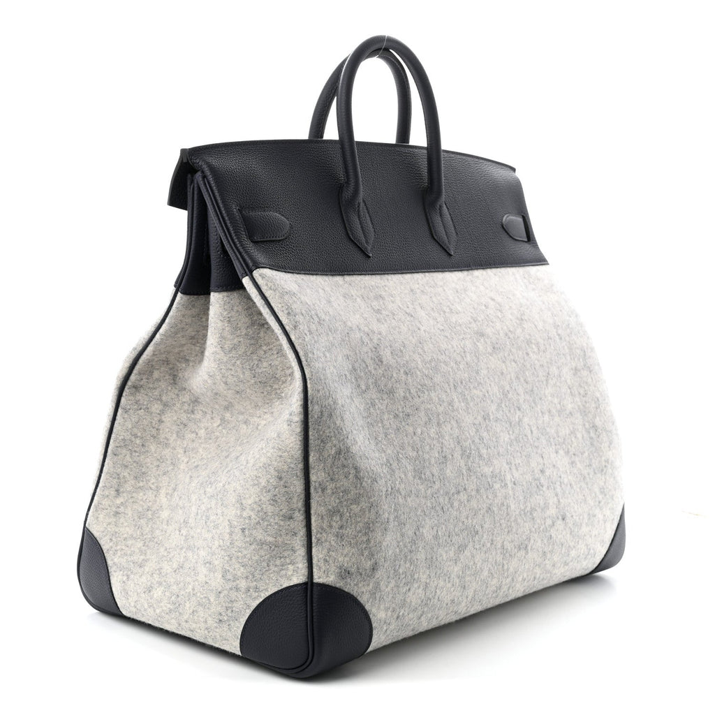 Togo Todoo Feutre HAC Birkin 50 Gris Clair Bleu Nuit