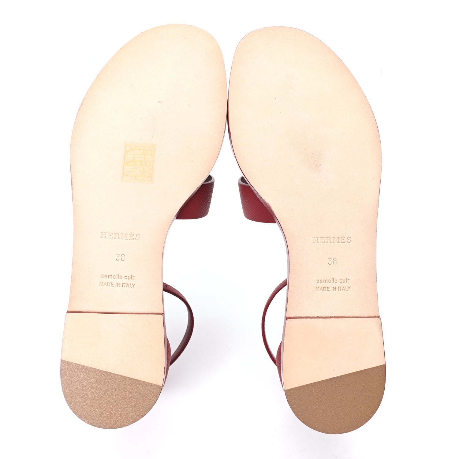 Epsom Santorini Sandals 38 Rouge H