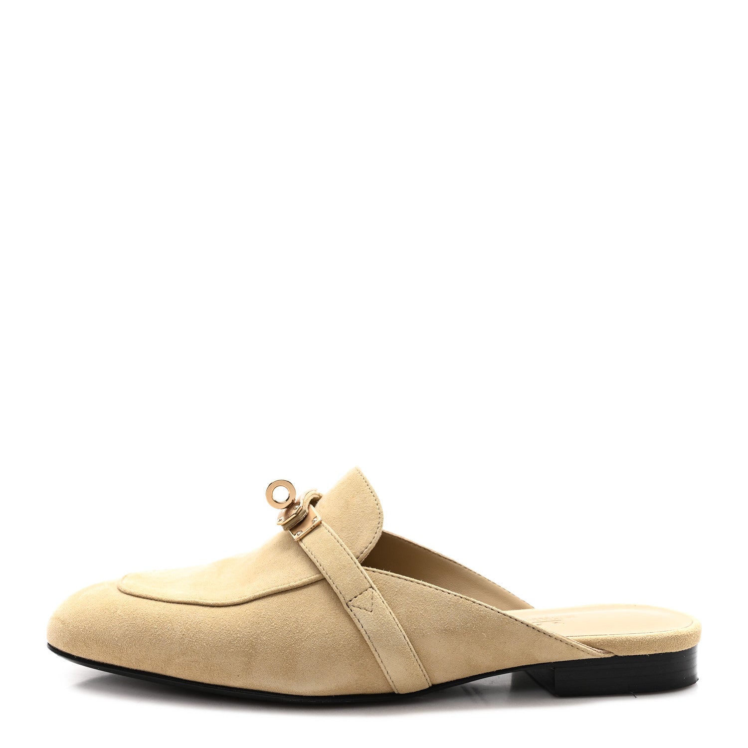 Suede Goatskin Oz Mules 37 Beige Sable
