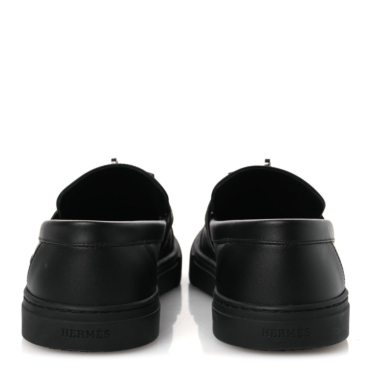 Calfskin Mens Game Slip On Sneakers Black
