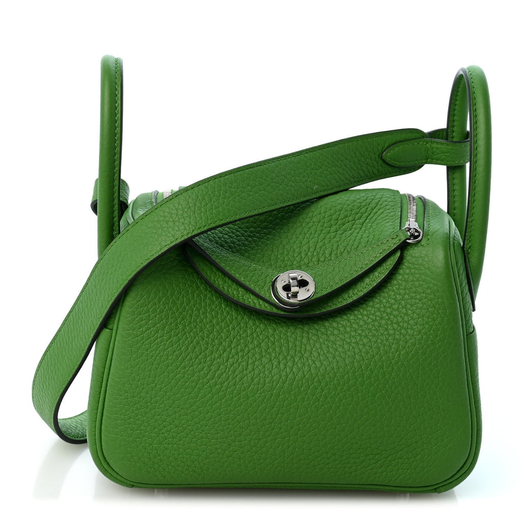 Taurillon Clemence Mini Lindy 20 Vert Yucca