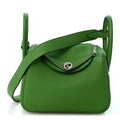 Taurillon Clemence Mini Lindy 20 Vert Yucca