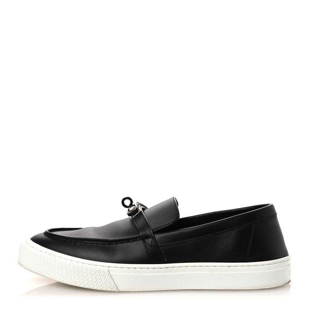 Calfskin Game Slip On Sneakers 39.5 Black
