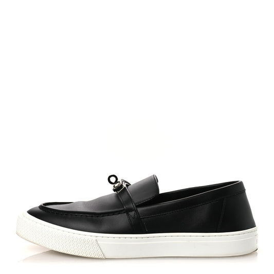 Calfskin Game Slip On Sneakers Black