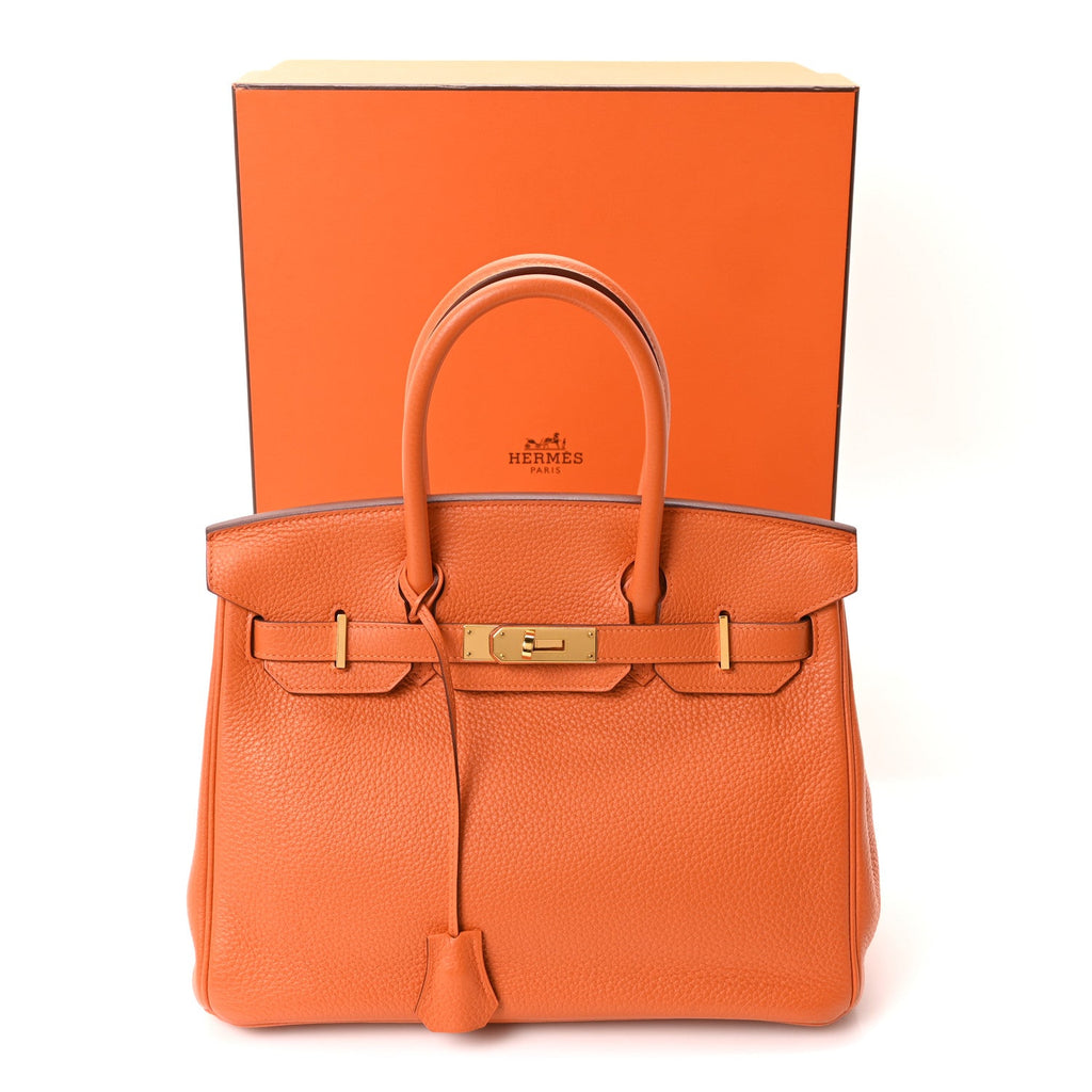 Taurillon Clemence Birkin 30 Orange