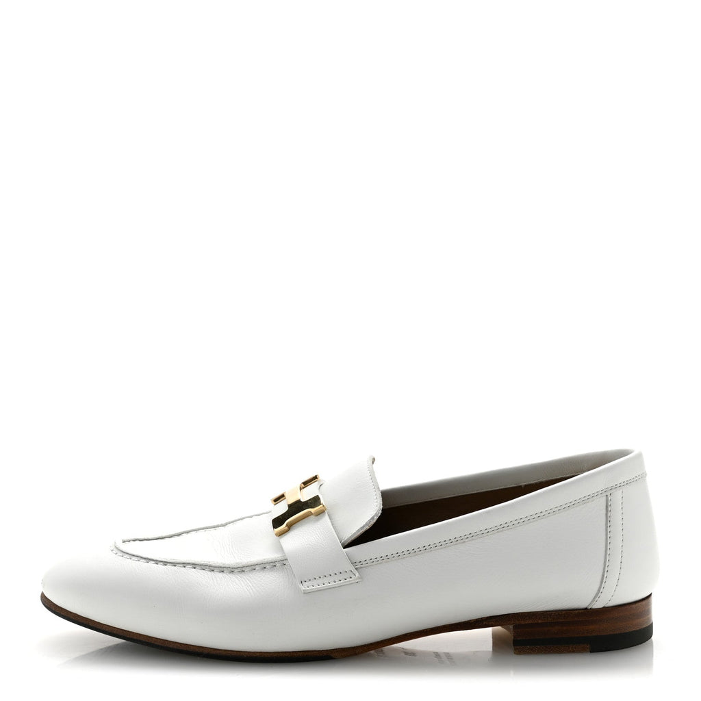 Goatskin Womens Paris Loafers 38 Beige Glaise