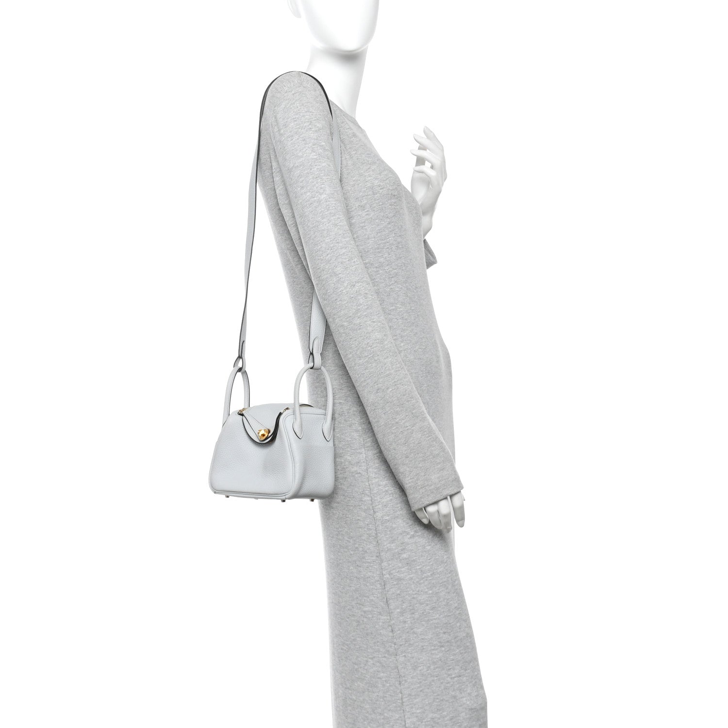 Taurillon Clemence Mini Lindy 20 Bleu Pale