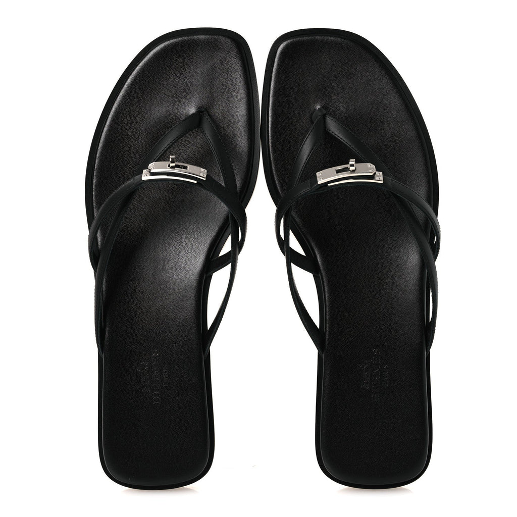 Calfskin Miss Sandals 39 Black