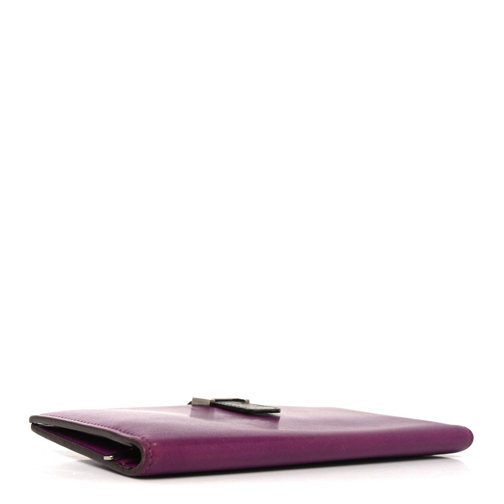 Tadelakt Lizard Bearn Gusset Wallet Anemone Vert