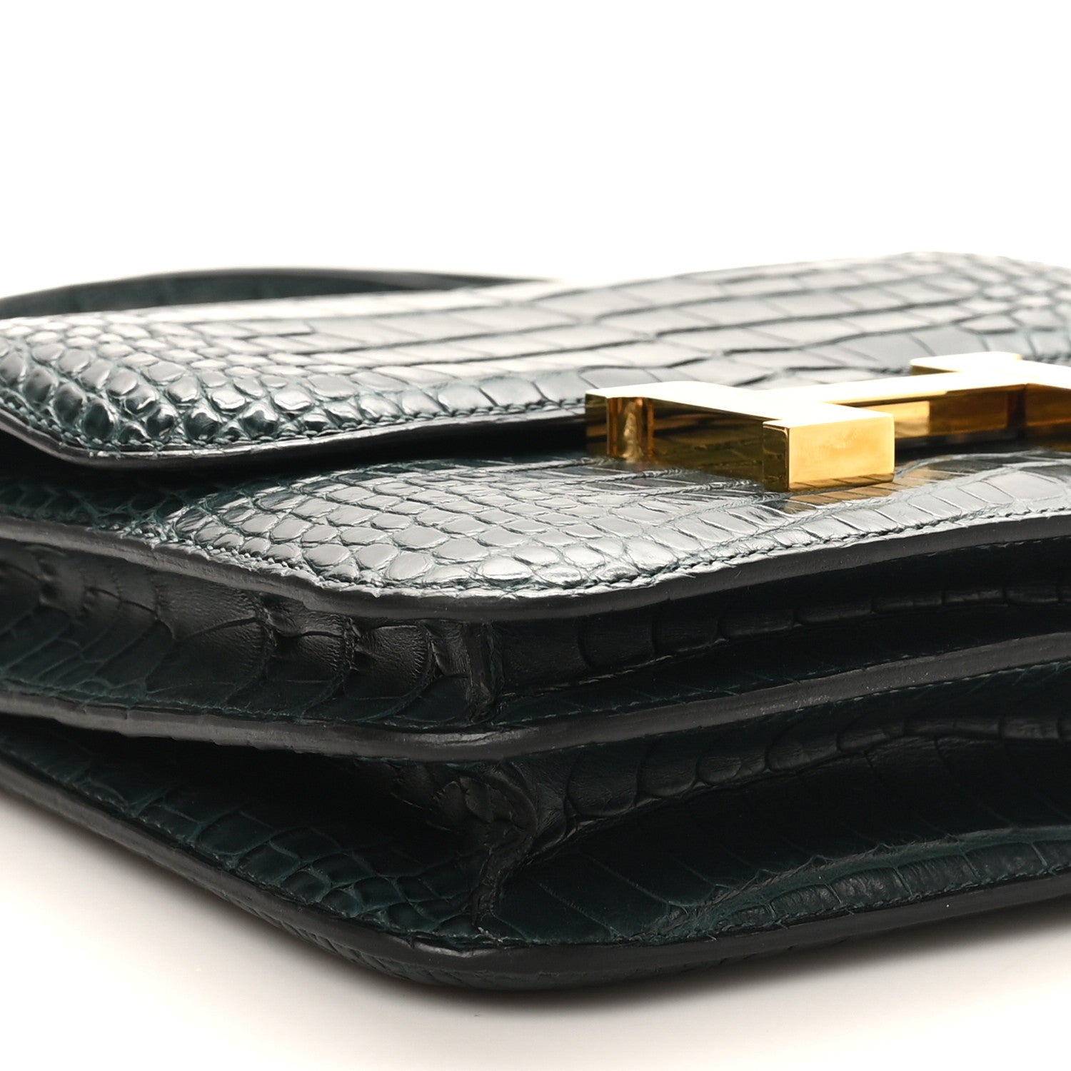Matte Alligator Constance 18 Vert Cypress