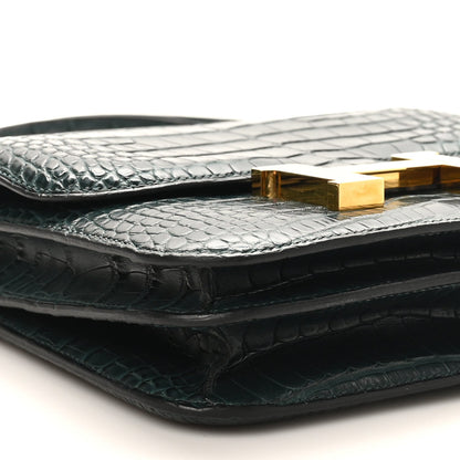 Matte Alligator Constance 18 Vert Cypress
