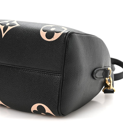 Empreinte Monogram Giant Speedy Bandouliere 25 Black Beige