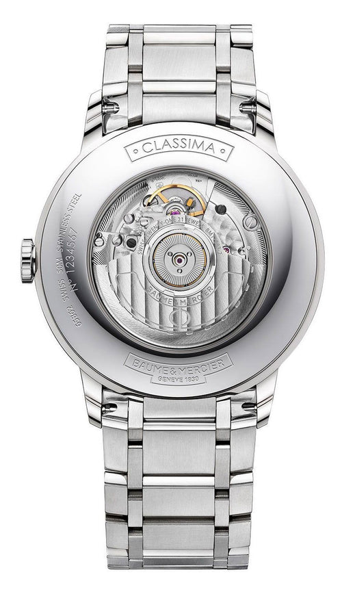 Baume & Mercier Classima Automatic GMT Stainless Steel Blue Dial Date Mens Watch M0A10483