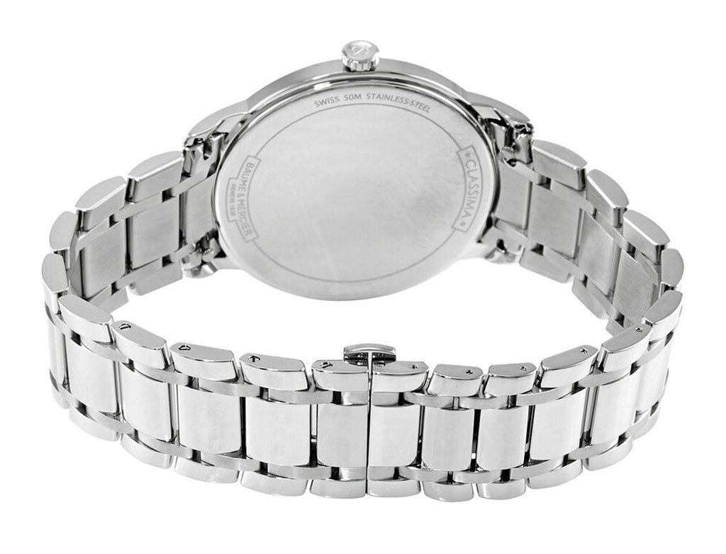 Baume & Mercier Classima Stainless Steel White Dial Date Quartz Mens Watch M0A10526