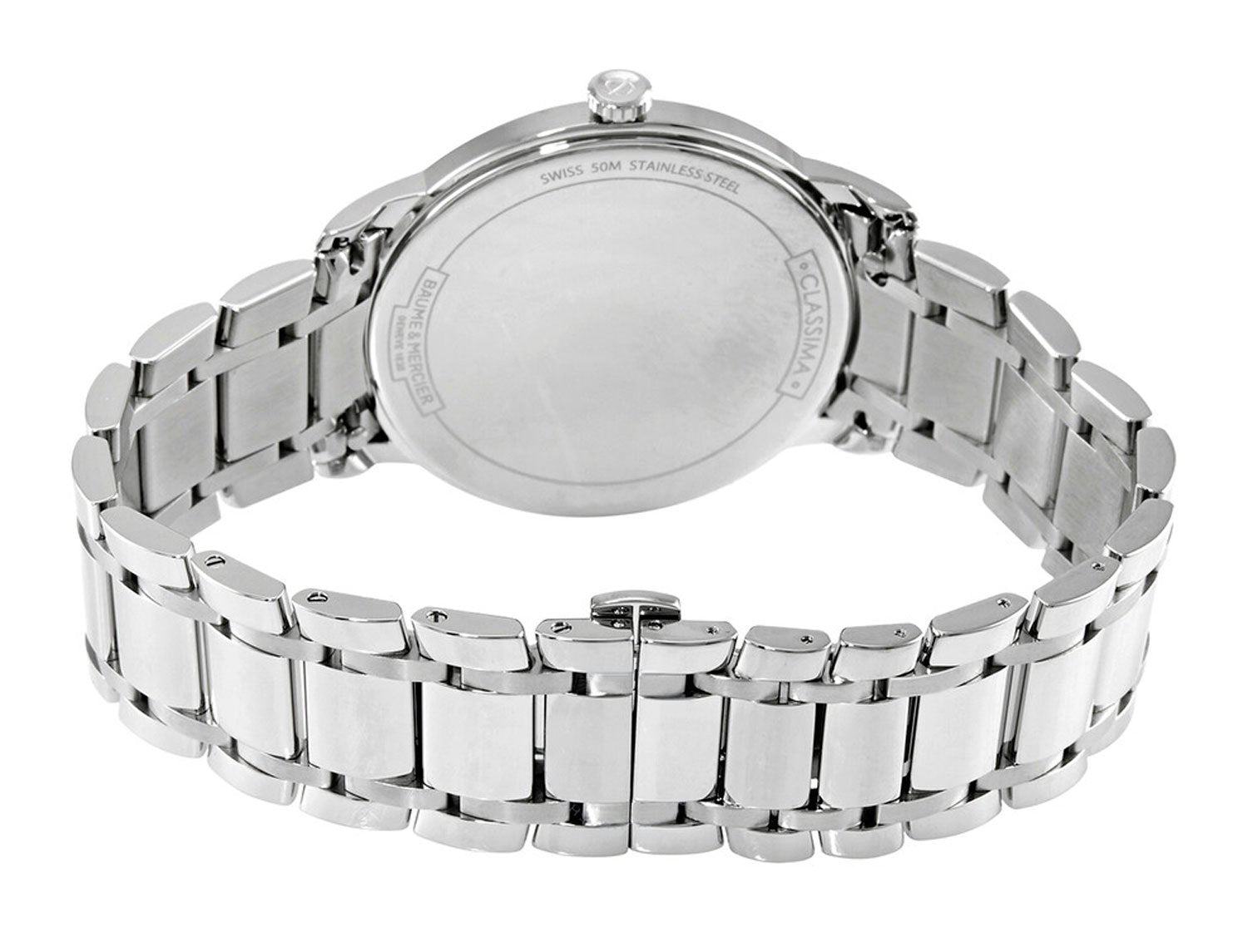 Baume & Mercier Classima Stainless Steel White Dial Date Quartz Mens Watch M0A10526