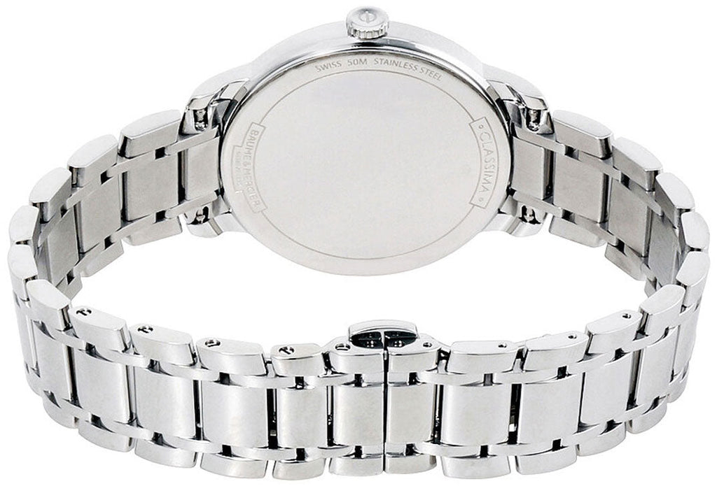 Baume & Mercier Classima Stainless Steel White Dial Date Quartz Womens Watch M0A10356
