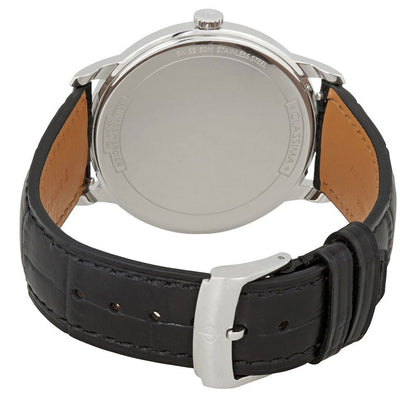 Baume & Mercier Classima White Dial Black Leather Strap Date Quartz Mens Watch M0A10414